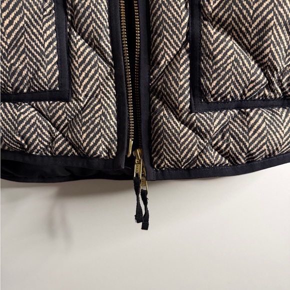 J. Crew Black and Cream Quilted Vest - Picture 4 of 4